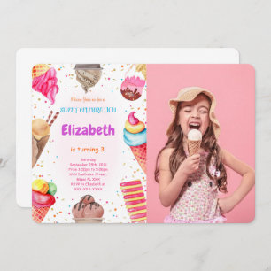 Ice Cream Photo Invitation