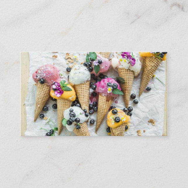 Ice Cream Photograph Business Card (Front)