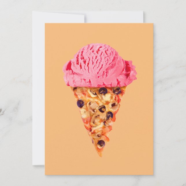 Ice Cream Pizza Flat Card (Front)