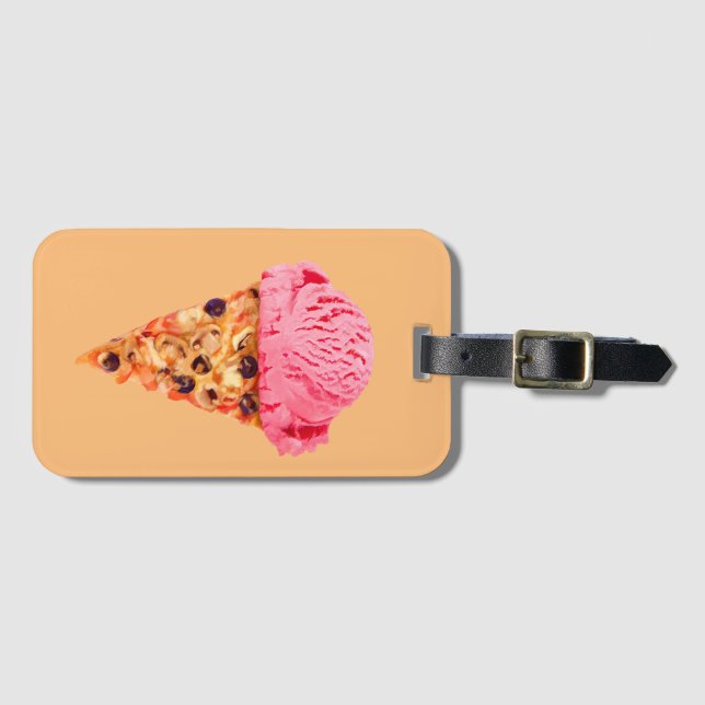 Ice Cream Pizza Luggage Tag (Front Horizontal)