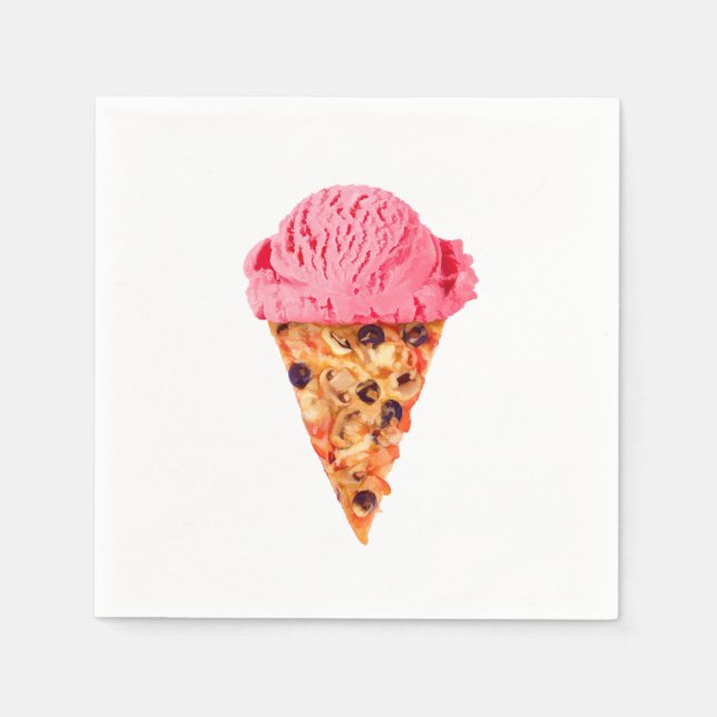 Ice Cream Pizza Napkin (Front)