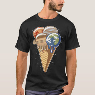 Ice cream planet pocke for men women children T-Shirt