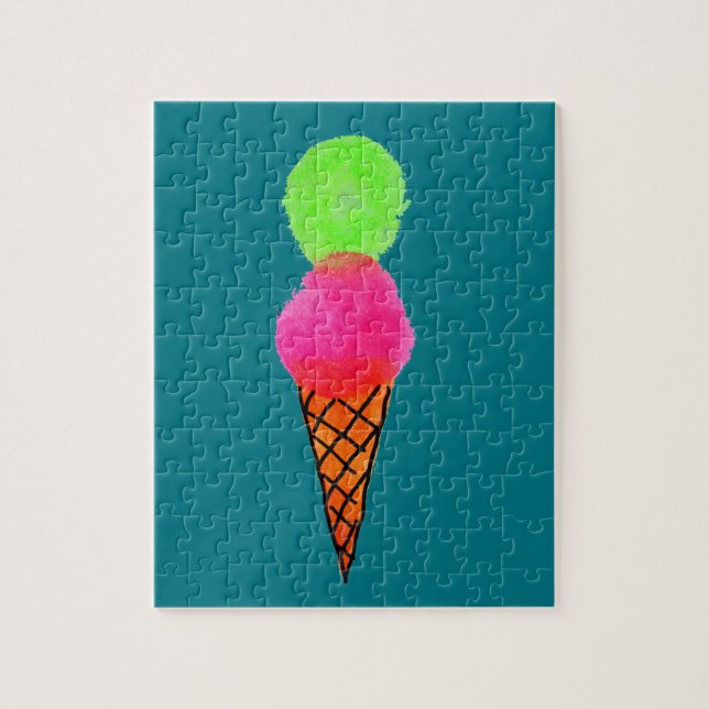 Ice cream pop art jigsaw puzzle (Vertical)