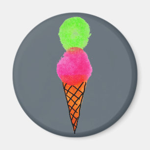 Ice cream pop art magnet