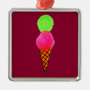 Ice cream pop art metal tree decoration