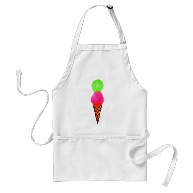 Ice cream pop art standard apron (Front)