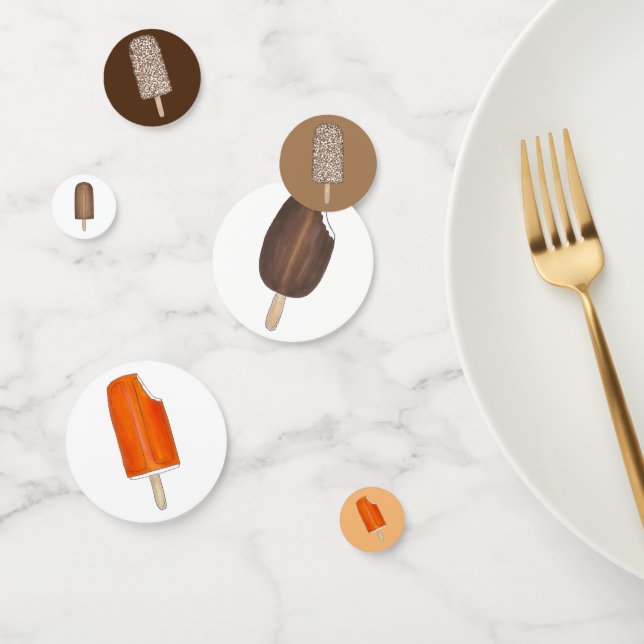Ice Cream Pops Bars Popsicle Creamsicle Picnic Confetti (Group)