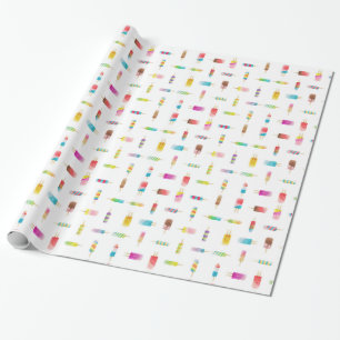 Ice cream popsicle wrapping paper