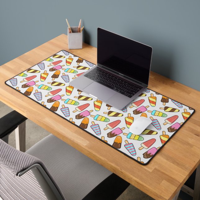 Ice Cream Popsicles Pattern Desk Mat (Office 2)