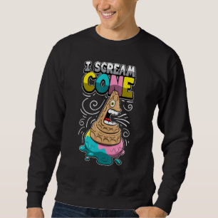 Ice Cream Pun Funny Traffic Cone Driver Safety Sig Sweatshirt