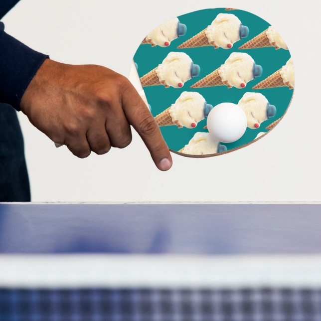 Ice Cream Puppy Pattern Ping Pong Paddle (Insitu)