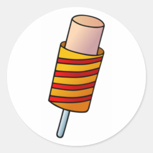 Ice Cream Push Up Classic Round Sticker