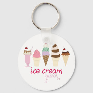 Ice Cream Queen Key Ring