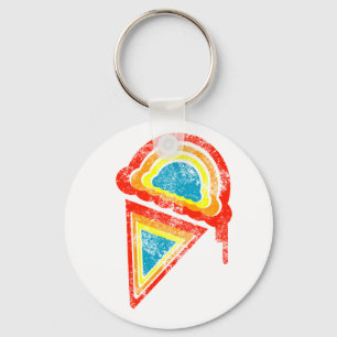 ice cream rainbow dripz key ring