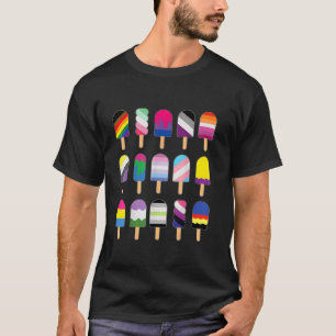 Ice Cream Rainbow Flag Funny LGBT Gay Lesbian Prid T-Shirt