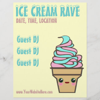 Ice Cream Rave Custom Flyer