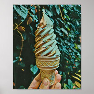 Ice cream recipe poster