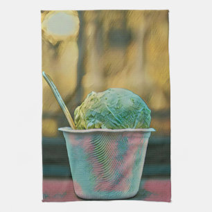 Ice cream recipe tea towel