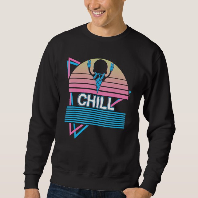 Ice Cream Retro Chill Sweatshirt (Front)