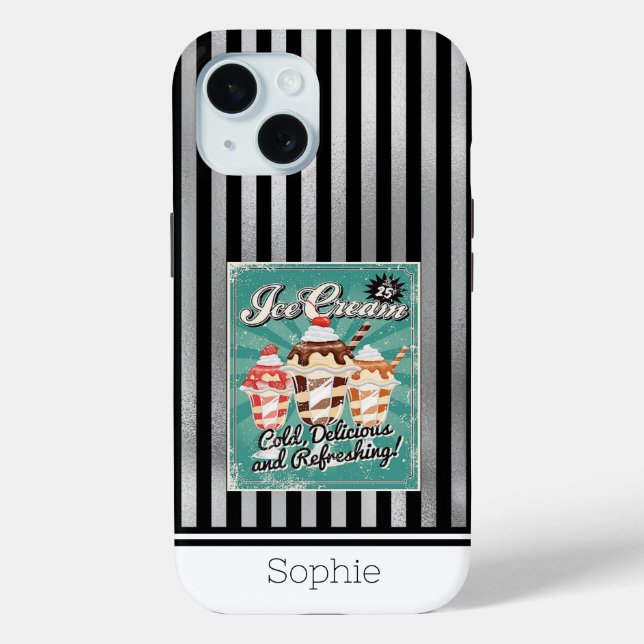 Ice Cream Retro Samsung  Case-Mate iPhone Case (Back)
