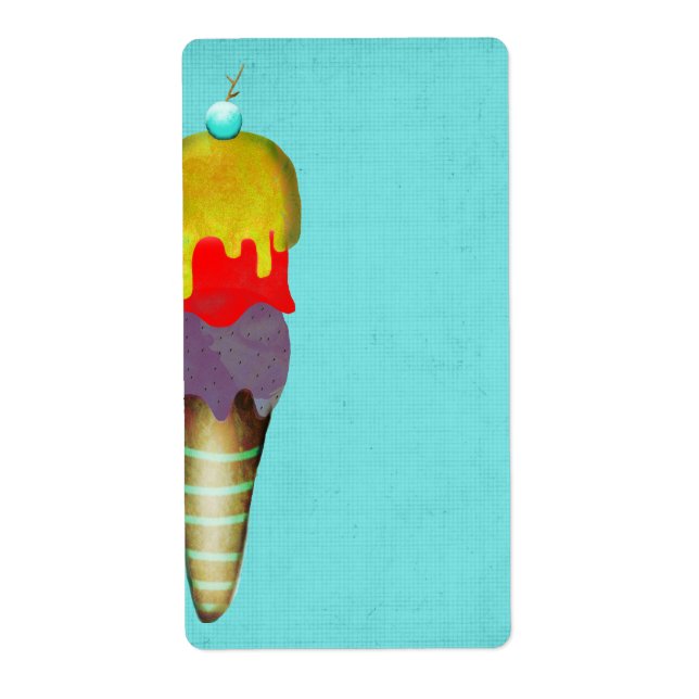 Ice cream Return Address Labels shipping Custom (Front)
