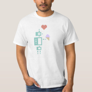 Ice Cream Robot Pixel Art T-Shirt