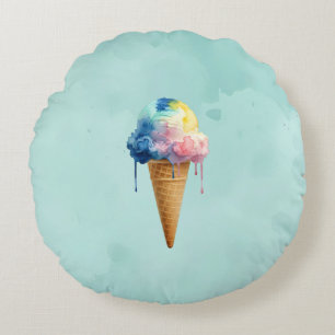 Ice Cream Round Cushion