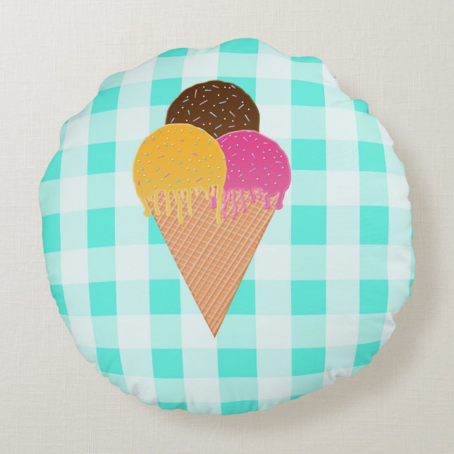 Ice cream round cushion (Back)