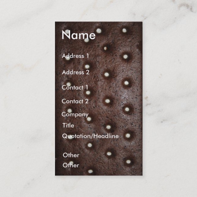 Ice Cream Sandwhich Business Card (Front)
