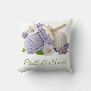 Ice Cream Sandwich Day Watercolor Cushion