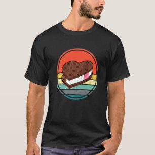 Ice Cream Sandwich Valentines He Retro Sunset T-Shirt