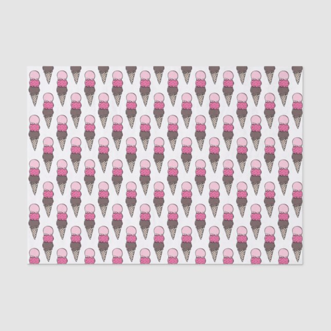 Ice Cream Scoop Birthday Party Tissue Paper (Front)