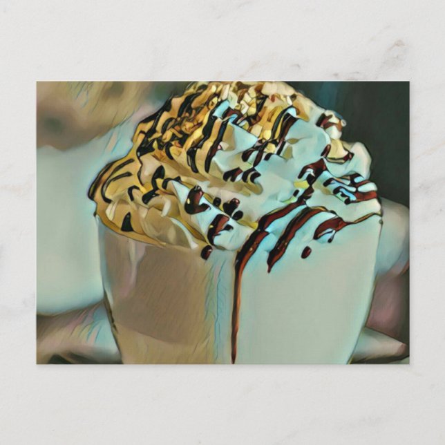 Ice cream scoop chocolate postcard (Front)