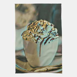 Ice cream scoop chocolate tea towel