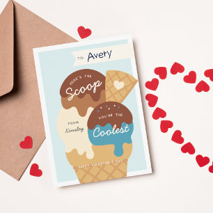 Ice Cream Scoop Classroom Valentine's Day Card