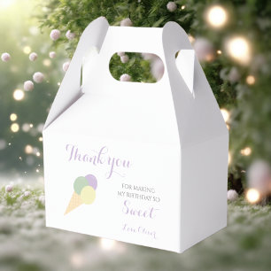 Ice Cream Scoop Pastel  Colourful birthday party Favour Box