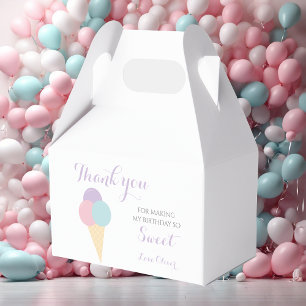 Ice Cream Scoop Pastel  Colourful birthday party Favour Box