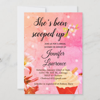 Ice Cream Scooped Up Bridal Shower Invitation