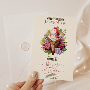 Ice Cream Scooped Up Bridal Shower Invitation