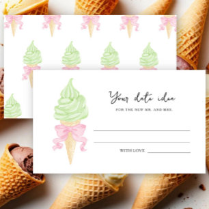 Ice cream scooped up - Date night ideas \ Date jar Enclosure Card
