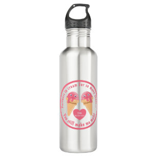 Ice Cream Scoops Cute Romantic Valentine's Day 710 Ml Water Bottle