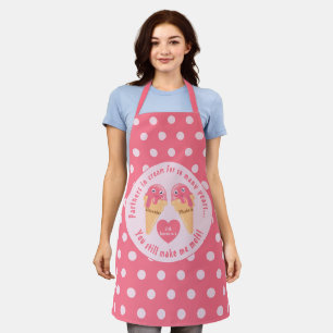 Ice Cream Scoops Cute Romantic Valentine's Day Apron