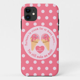 Ice Cream Scoops Cute Romantic Valentine's Day iPhone 11 Case