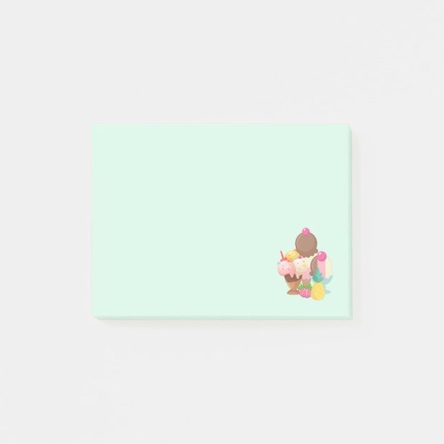 Ice Cream Scoops with Sprinkles Post-it Notes (Front)