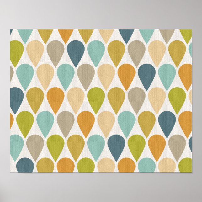 Ice Cream Shapes Midcentury Art Poster (Front)