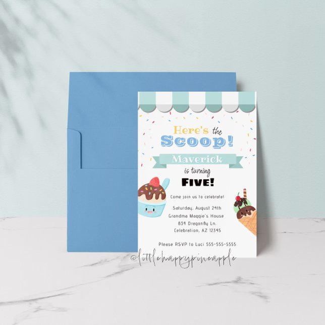 Ice Cream Shop Birthday Invitation (Creator Uploaded)