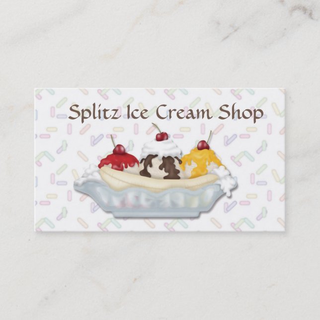 Ice Cream Shop Business Card (Front)