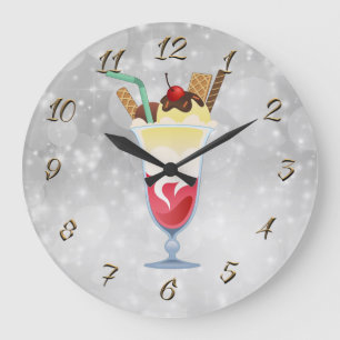 Ice-cream shop large clock