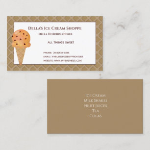 Ice Cream Shop Sprinkles Business Cards