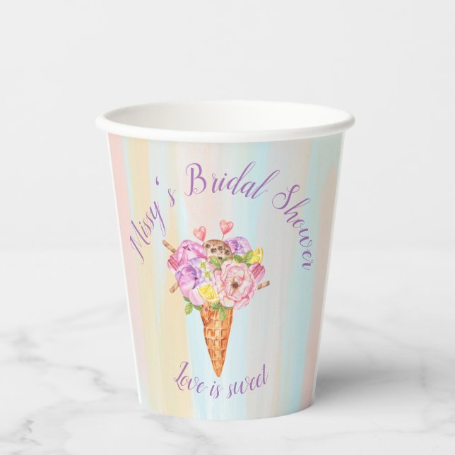 Ice cream shower, Bridal shower paper CUP (Front)